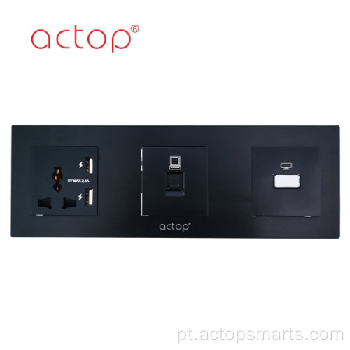 Interruptor ACTOP de aço inoxidável para hotel